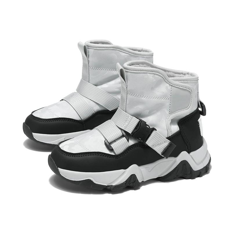 

28-38 детские зимние плюшевые теплые зимние сапоги хлопковые сапоги модная водонепроницаемая спортивная обувь 38 серебряный