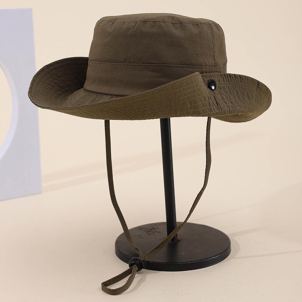 Outdoor Fisherman's Hat, Wide-brim Sunshade Fishing Hat, Hiking Jungle Sun Protection Sun Hat for Men and Women, Quick-Dry Hat, Breathable