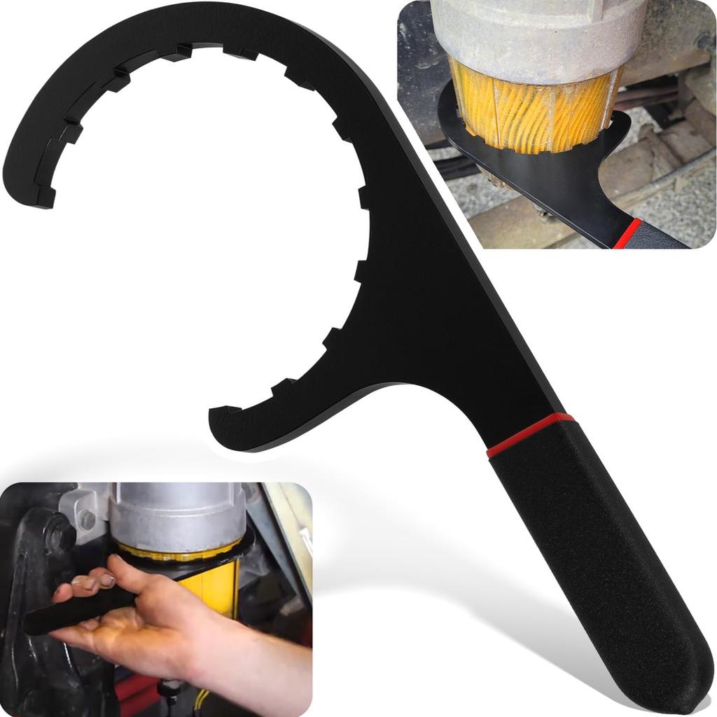 61060 Diesel Fuel Filter Wrench For Paccar, Oil Filter Removal Tool, Metal Filter Water Separator For Kenworth, Peterbilt & Cumm Diesels, 4.6 Inch