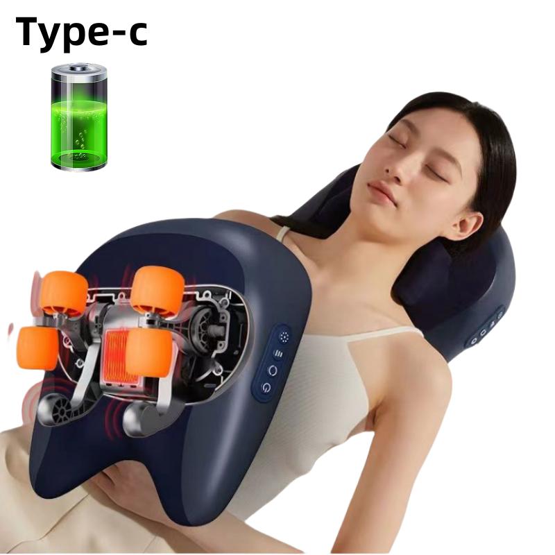 Trapezius Massage Draagbaar Kussen Draadloze Elektrische Huis Massager Verwarming Taille Nek Been Cervicaal 3D Shiatsu Kneedkussen UK