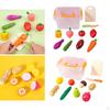 1 Cutting Fruit Vegetables Set Wooden Food Pretend Play Early Educational Toy for Toddler