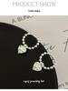 Cui Yan Shi Jie S925 Sterling Silver Heart-Shaped Korean Style Textured Beaded Stud Earrings for Women - 2025