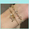 Spring 2025 Copper Pearl Bracelet With Cross Design For Womens Fashionable Accessory