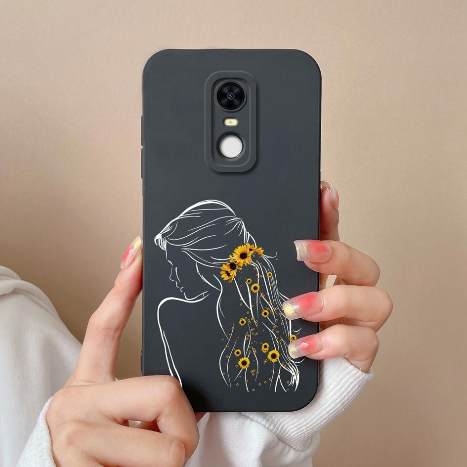 For Redmi Note 10 10S 10T 5 7 7S 8 9 9S 9T K80 Pro Max Plus Phone Covers Elegant Girls Pattern Liquid Silicone Camera Protection Cases For Redmi Shell