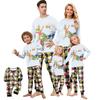 Print Cute Family Set Pajamas, Home Clothes, Family Set Long Sleeve Top Pants Set