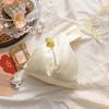 Satinros Handväska Elegant Handväska Hanfu-tillbehör Presentpåse för Godis Brud