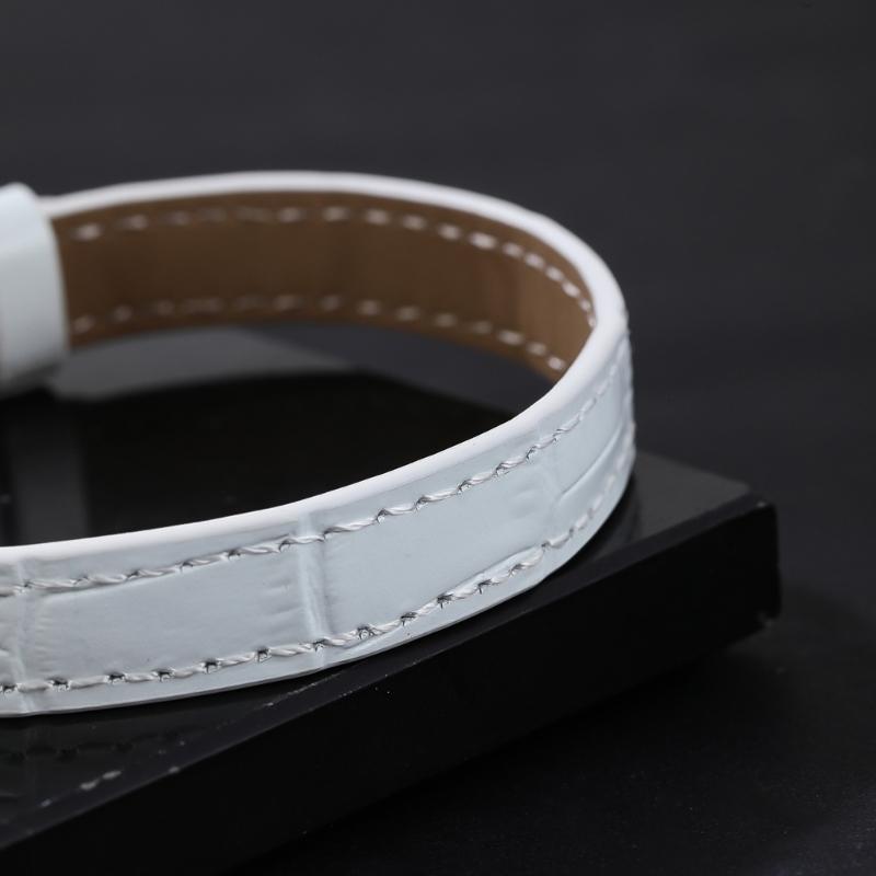 Schmuckarmband aus Edelstahl mit echtem Lederband Magnetverschluss für empfindliche Haut