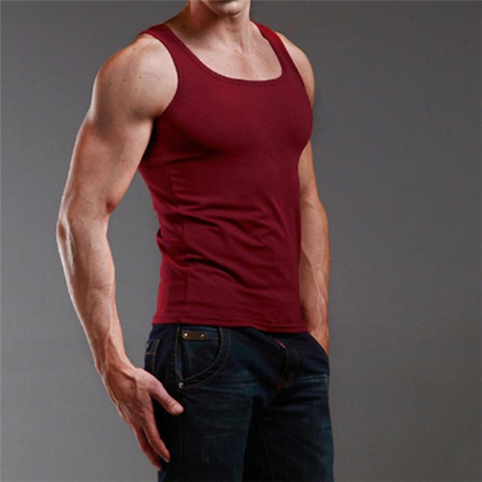 Men's Thin Square Neck Vest Casual Men's Sweatshirt Sports Breathable Vest