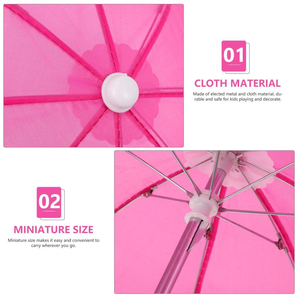 LEDMOMO Miniature Umbrellas, Small Umbrella Toys, Colorful DIY Props for Kids, Pretend Play Accessories for Dollhouses, 20 Pieces