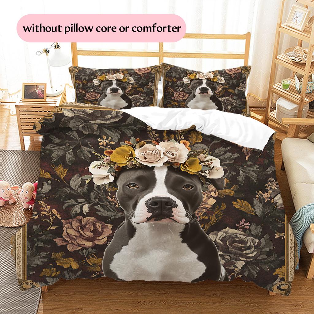 Animal  Pattern Bedding Quilt Set Quilt Cover Pillowcase Home Decoration  Gift (1 * duvet cover + 2 * pillowcase, without core)