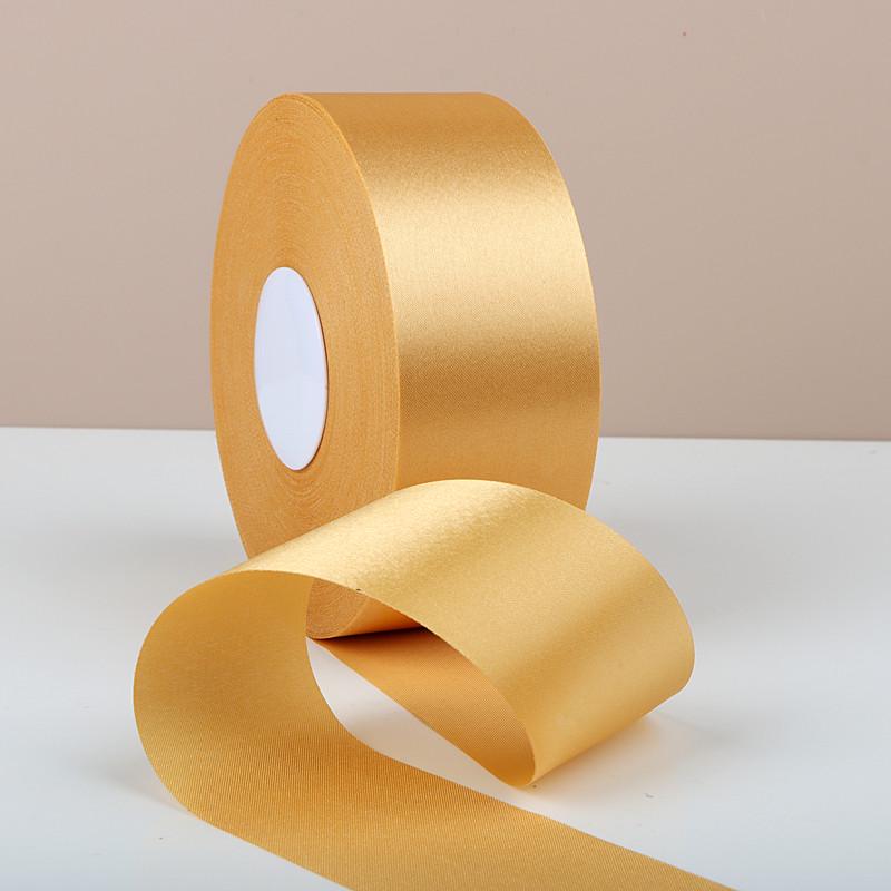 Champagne Silk Ribbon Rose Bow Hair Tie