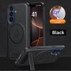Samsung Z Fold7 Magnetic Leather Case: Anti-Drop, Invisible Stand