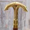 93.98 cm Brass Walking Stick Anchor Handle Walking Cane Gift for Grandfather Father, Grandmother, Mother