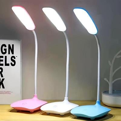 Lampada da Scrivania a LED | Protezione Occhi, Ricarica USB, Dimmerazione Touch | 1 pz, Rosa, Bianco, Blu, Regalo di Natale