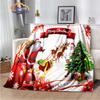 Merry Christmas Series  Santa Blanket Flannel Warmth Soft Plush Sofa Bed Throwing