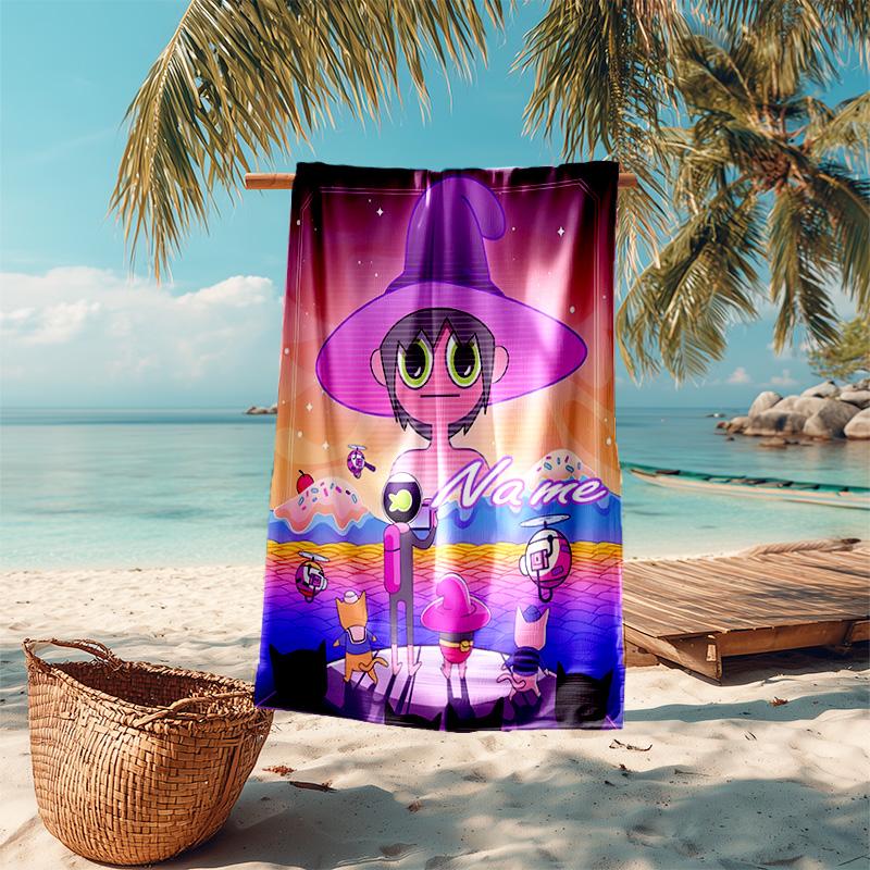 Personalized customized proof beach towel with The Midnight Gospel pattern - soft, absorbent,quick-drying,perfect swimming,camping&bathing