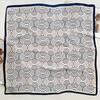 Simple Stripe Printing Imitation Silk Scarf, High-End Shawl, Versatile Neck, Women'S Fashion Temperament Square Scarf