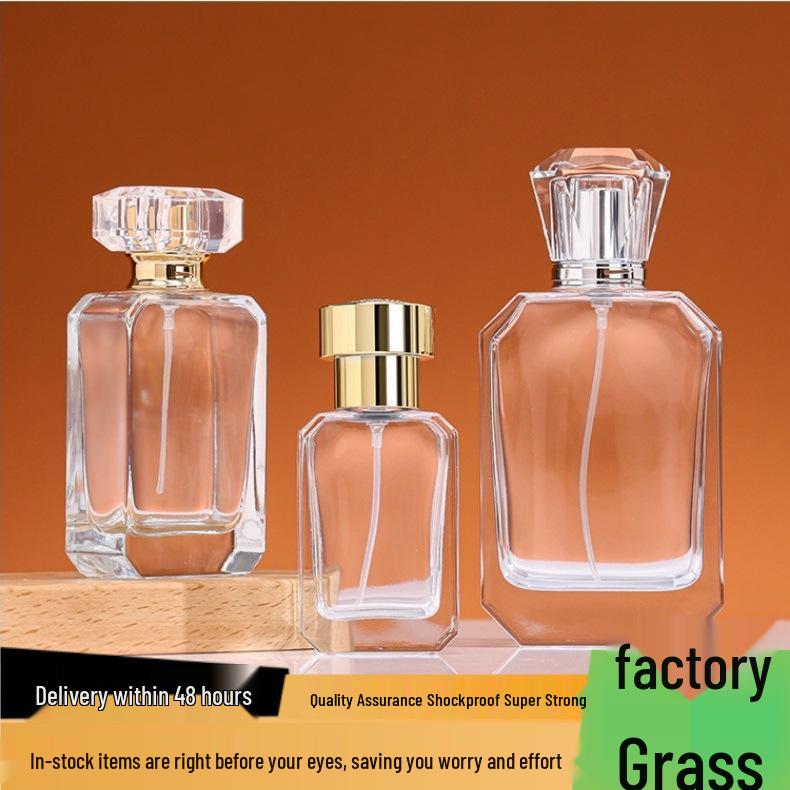 Transparent Glass Perfume Sample Spray Bottle with Press-Type Dispenser