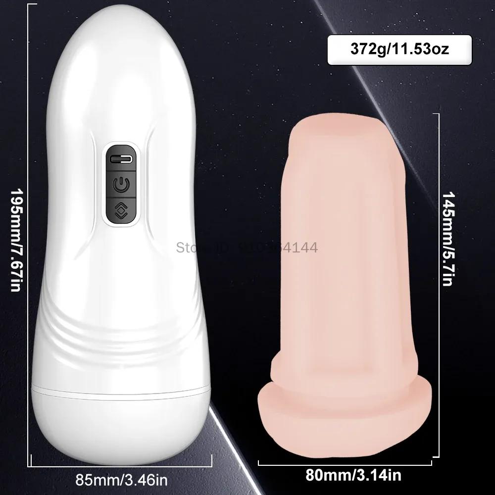 Automatische Saug-Vagina Männlicher Masturbator Smart Voice Blowjob Vibration Penis Masturbationsmaschine Tasse 18 Erwachsenen-Sexspielzeug für Männer