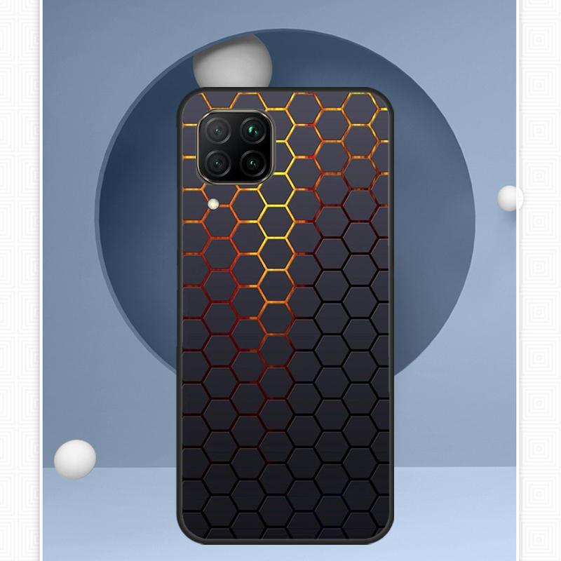 3D Hexagonal Lights For Huawei Nova Y72 Y90 Y61 Y91 Y60 Y70 12s 12i 11i 8i 9 10 SE P20 P40 Lite P60 P30 Pro Case
