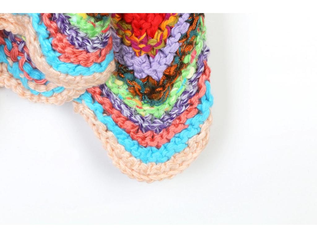 Trendy V-neck Rainbow Cable Knit Cardigan - Loose Fit for Autumn/Winter