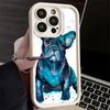 Phone Case for iPhone 17 Air 16E 15 16 Pro Max French Bulldog Dog Pug Design Cover 14 Plus 13 12 Mini Soft Shell Silicone Fundas