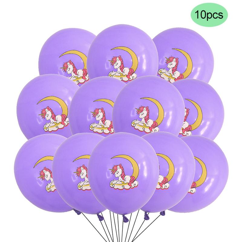 10-40Pcs Cartoon Unicorn Latex Balloons Girls Rainbow Unicorn Theme Birthday Party Decoration Supplies Kids Gift Helium Globos