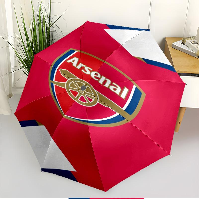 Arsenal F.C Print Automatic Open Close Umbrella, Portable Foldable Umbrella, for Outdoor Commute Camping Trip, Ideal Birthday Gift