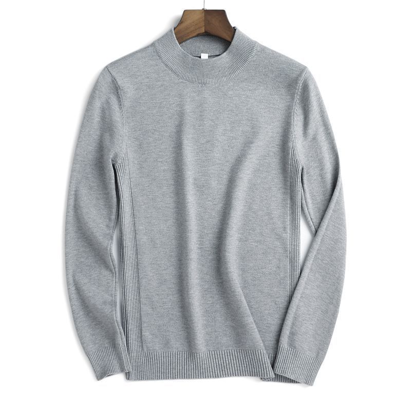 Autumn and Winter High Quality Men's Sweater Sweater Men's Pullover Half High Collar Soft and Warm Knitted Sweater