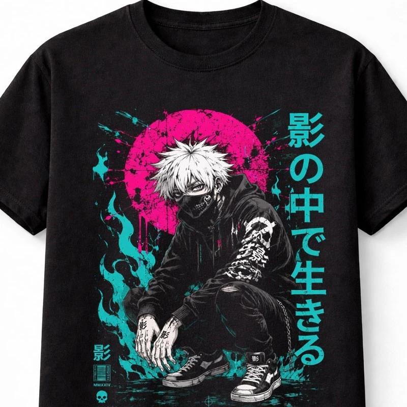 Lonely Tokyo Anime Unisexga Gothic Mask Graphic Unisex TShirt S