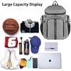 GRANDUP | Basketball Backpack, Large Sports Bag, With independent Ball Rack and Shoe Compartment, Can Store Thermos Bottles and Towels, Very Suitable