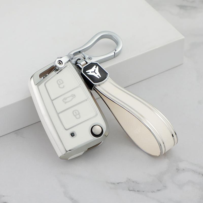 Tpu Car Key Case Full Cover Fob Fashion For Vw Volkswagen Golf 7 Mk7 Tiguan Mk2 Seat Ateca Leon Fr 2 Ibiza Skoda Octavia