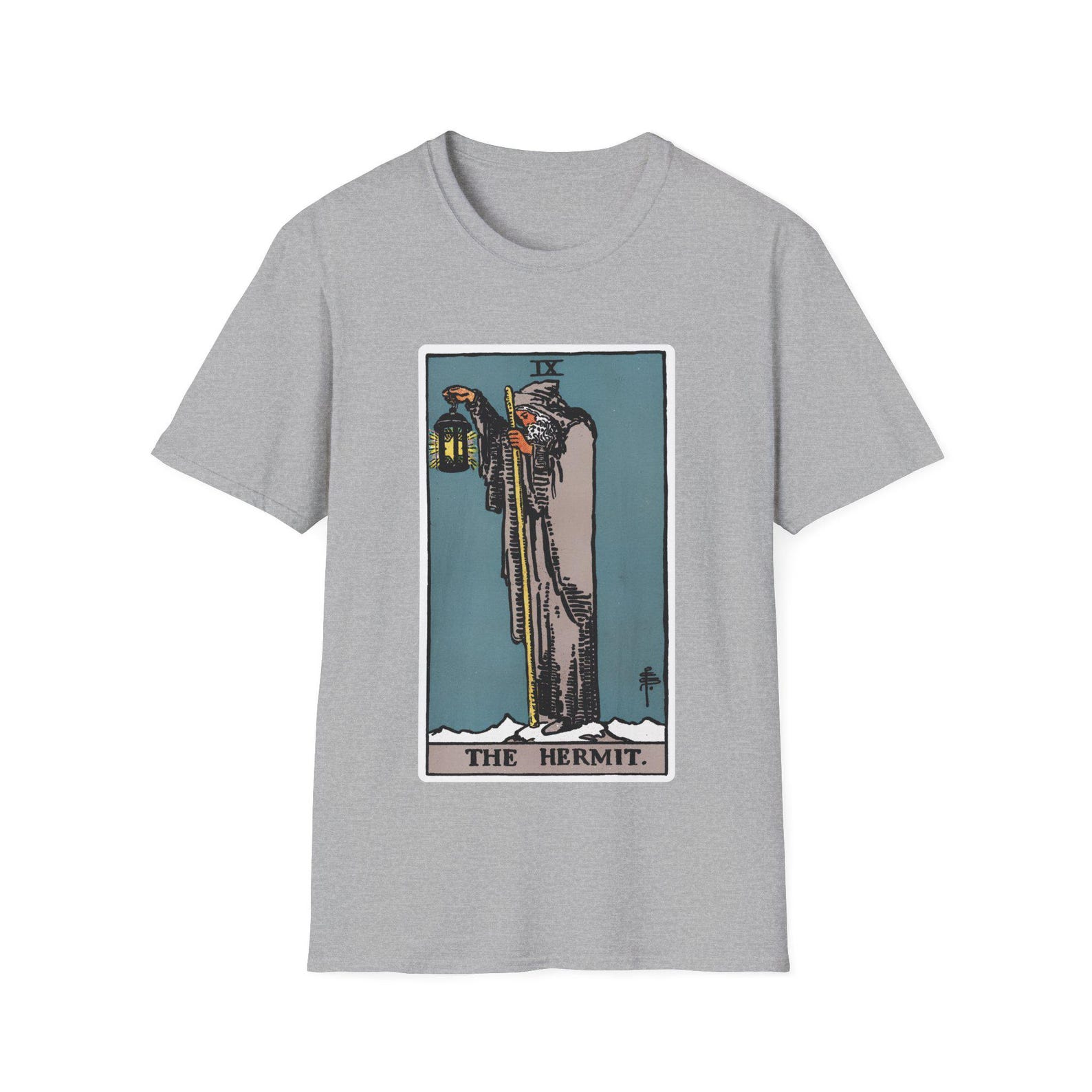 The Hermit Tarot Card T-Shirt | Mystical Occult Illustration M