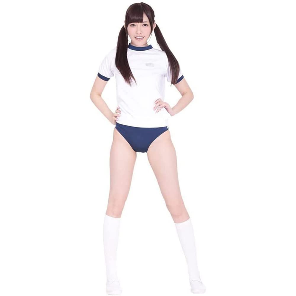 Gym Wear High Leg Bloomers Navy White M Size Cosplay Costume A&Tcollection Ichinino Women's