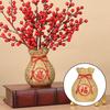 Chinese Flower Vase Planter Pot Wealth Bouquet Floral Holder Feng Shui for Party Arrangements