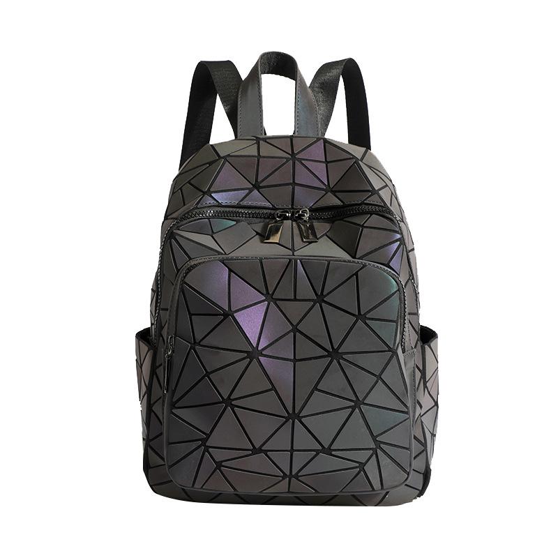 Backpack for Women  New Versatile Korean Style Schoolbag for Men and Women  Fashionable Diamond Bag  Colorful Laser Travel Bag Backpack