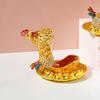 Alloy Fortune Chicken Jewelry Box Enamel Craft Home Decor Store Display Miniature Model