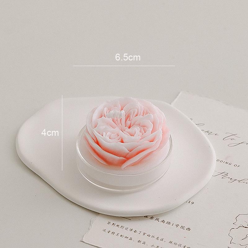 Teacher's Day Romantic Austin Rose Scented Candle with Floral Arrangement