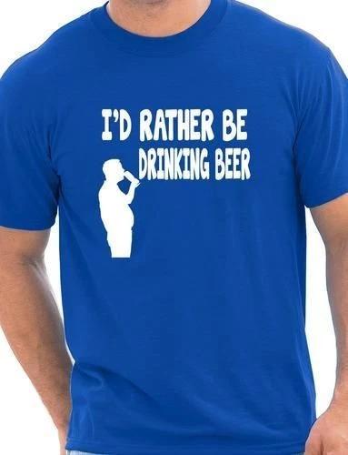 

I d Rather Be Drinking Beer Funny Stag Night Mens T-Shirt - Size S-XXL M