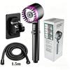 High Pressure Filter Shower Head 3 Modes One-key Stop Water Massage Clean Powerful Pressurized Shower Nozzle
