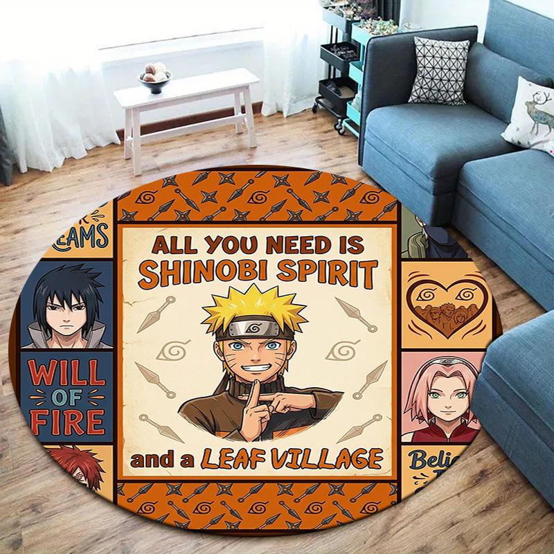 Naruto Runder Teppich Teppich Für Wohnzimmer Schlafzimmer Sofa Spielzimmer Dekor Rutschfeste Fußmatte