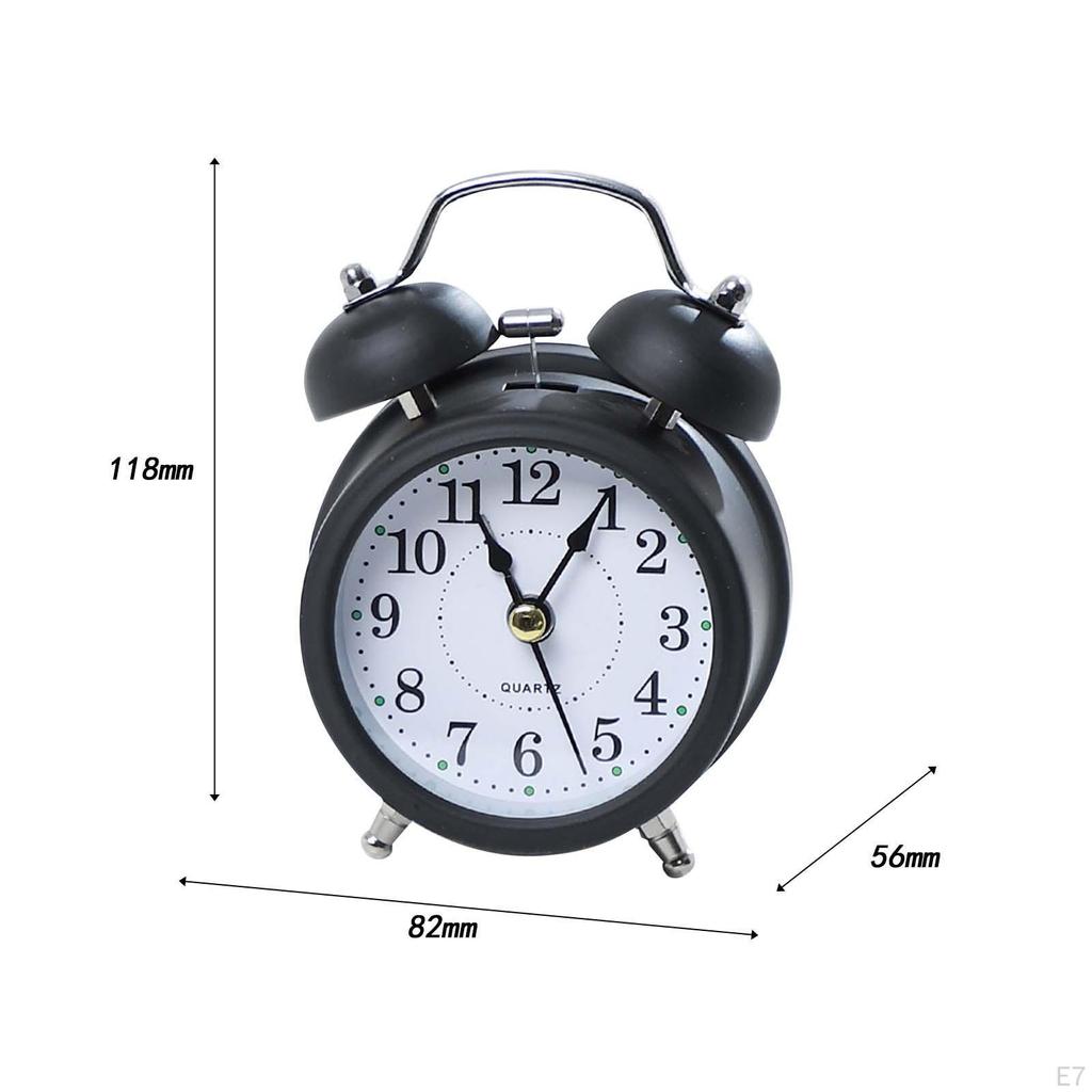 Alarm Clock with Silent Ticking and Retro Design for Bedroom Decor