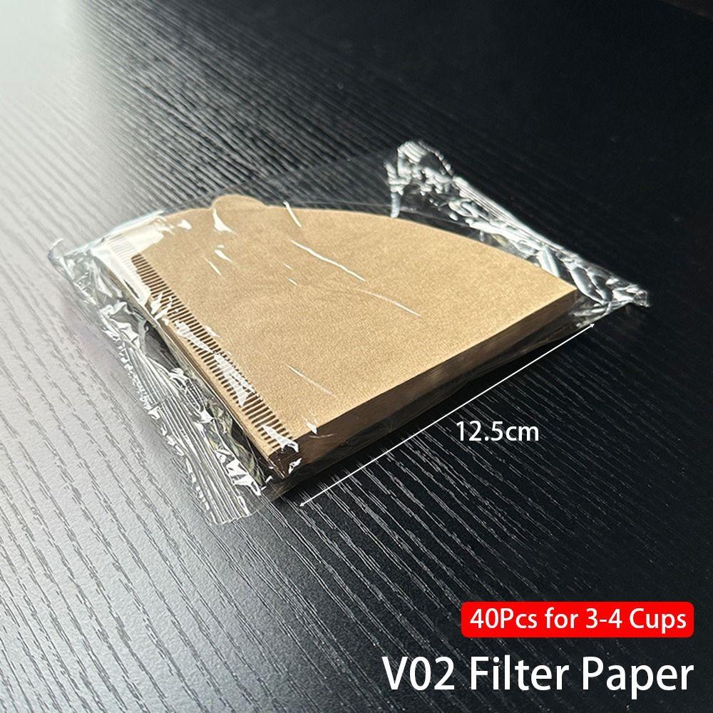 

Coffee Filtration Paper Hand-Brewed Coffee Special V-Shaped Conical Wood Pulp Portable Pull-Out Drip Filtration Paper Cafe Kit