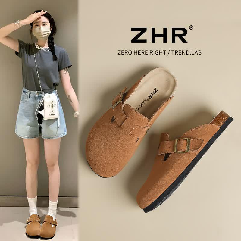 ZHR Women s Casual Closed-Toe Mules M верблюд
