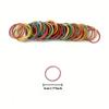 100pcs Colorful Small Rubber Bands, Elastic Stretchable Rubber Bands, Suitable for Bills,Office Supplies, Mixed Colors Packaging