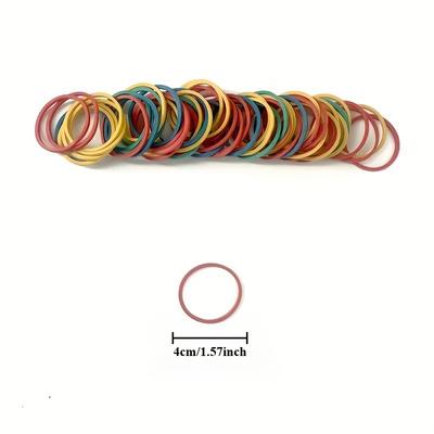 100pcs Colorful Small Rubber Bands, Elastic Stretchable Rubber Bands, Suitable for Bills,Office Supplies, Mixed Colors Packaging