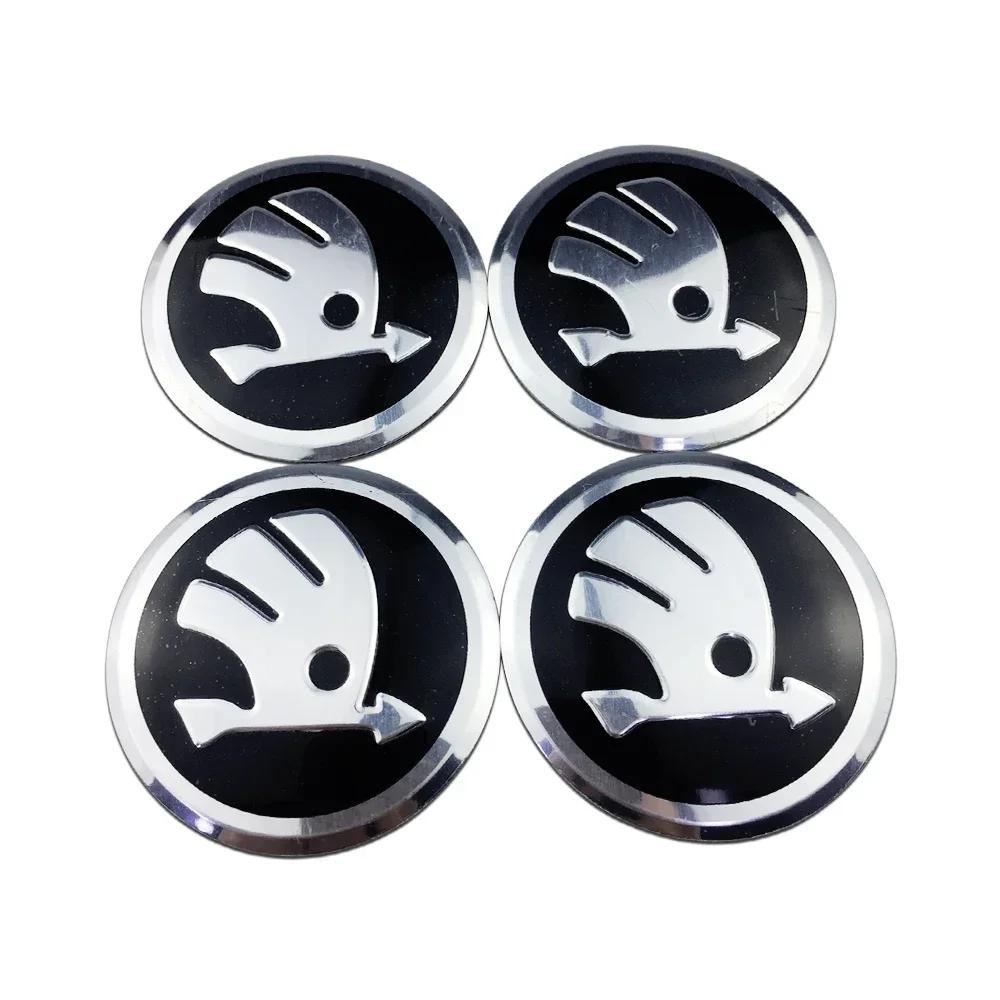 

Car Sticker 2025 New 4Pcs 56MM Car Wheel Center Hub Sticker for Skoda Octavia A7 Fabia Superb Kamiq Rapid Yeti Citigo Vision Kod