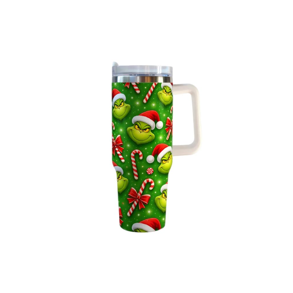 40oz Tumbler with Handle for Car and Travel, Reusable Cold Cup for and Beverages