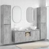 Bathroom Furniture Set 5 Pieces Concrete Grey 33 x 34.5 x 160 cm