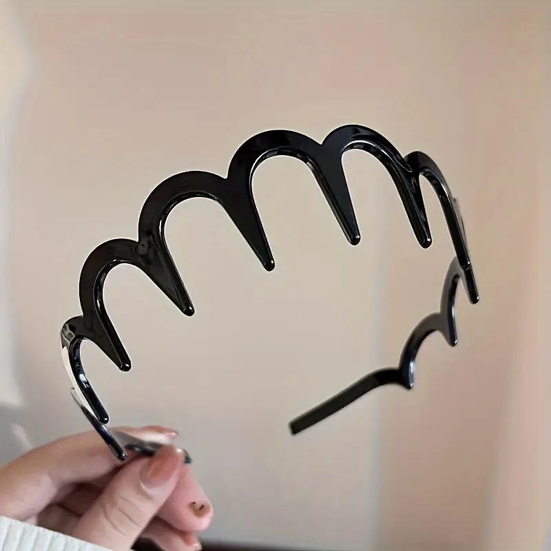 

1/2pcs Fashion Wave Headbands for Women Solid Color Toothed Non-slip Hair Bands Girl Face Wash Sports Hairbands Hair Accessories